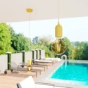 Cable textil decorativo para exteriores color lino