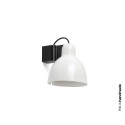 Lámpara pared aluminio E27 negro brillo KERSAOS