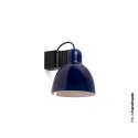 Lámpara pared aluminio E27 negro brillo BOUERE