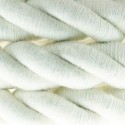 Cable trenzado decorativo rústico blanco roto 24mm grosor