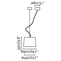 Lámpara techo acero E27 negro mate ROUZEDE