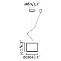 Lámpara techo acero E27 negro mate OUCQUES