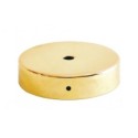 Soporte de metal oro brillo 80mm diámetro y una salida