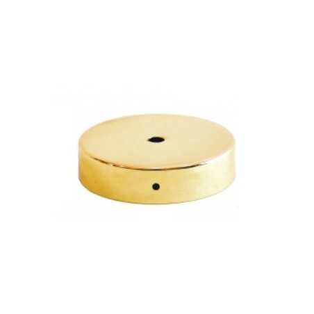 Soporte de metal oro brillo 80mm diámetro y una salida