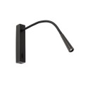 Lámpara pared acero LED integrado negro mate CHARRAY