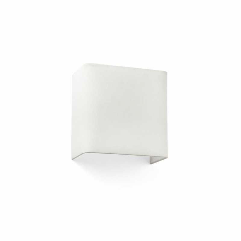 Lámpara pared acero E27 blanco mate LE LATA