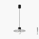 Lámpara techo aluminio E27 negro mate CHAREL