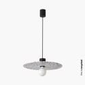 Lámpara techo aluminio E27 negro mate PLANFOY