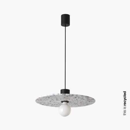 Lámpara techo aluminio E27 negro mate PLANFOY