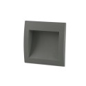 Lámpara pared aluminio LED integrado gris DUCLAIR