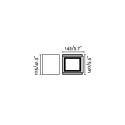 Lámpara pared aluminio LED integrado óxido AVARAY