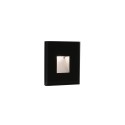 Lámpara pared policarbonato LED integrado negro mate LHOMME