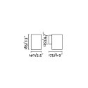 Lámpara pared aluminio LED integrado gris LE THIL