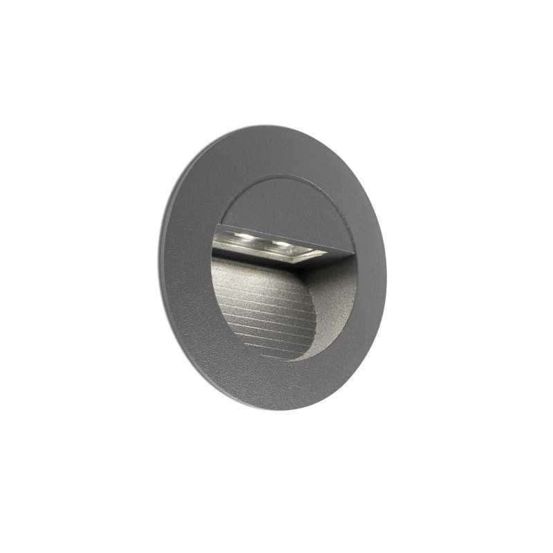 Lámpara pared aluminio LED integrado gris CASTRES