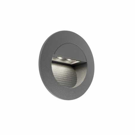 Lámpara pared aluminio LED integrado gris CASTRES