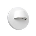 Lámpara pared policarbonato LED integrado blanco mate CUTTURA
