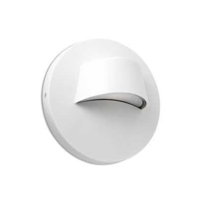 Lámpara pared policarbonato LED integrado blanco mate CUTTURA