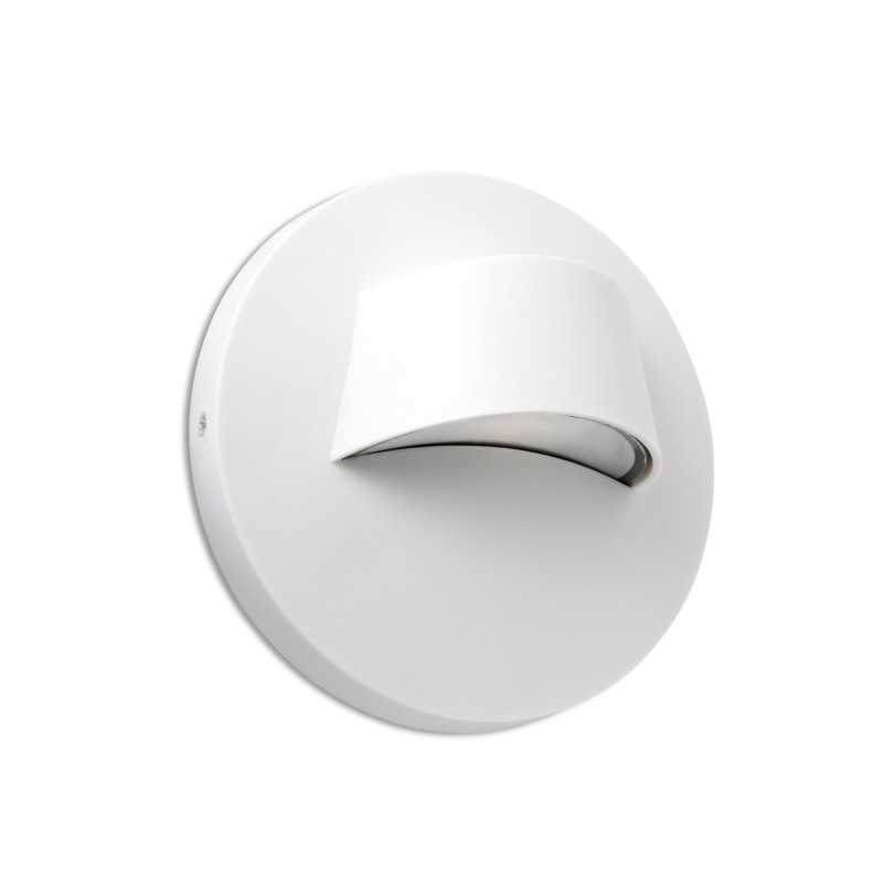 Lámpara pared policarbonato LED integrado blanco mate CUTTURA