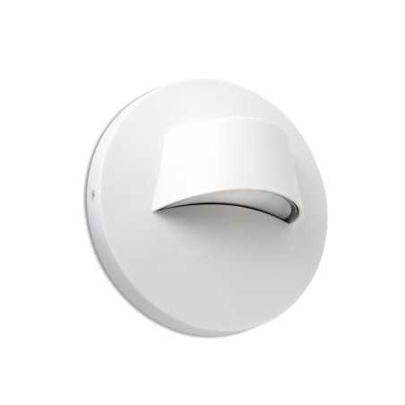 Lámpara pared policarbonato LED integrado blanco mate CUTTURA