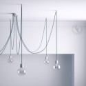 Sujeta cables transparente para techo con prisionero