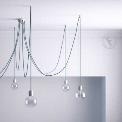 Sujeta cables transparente para techo con prisionero