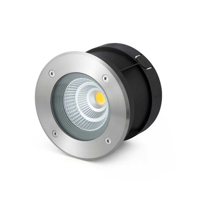 Lámpara suelo acero LED integrado acero cepillado CAURON