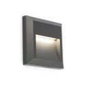 Lámpara pared plástico LED integrado gris POURCY
