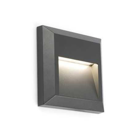 Lámpara pared plástico LED integrado gris POURCY