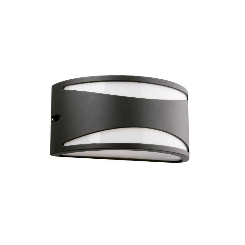 Lámpara pared aluminio E27 gris AULNAY