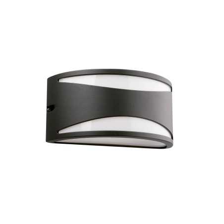 Lámpara pared aluminio E27 gris AULNAY