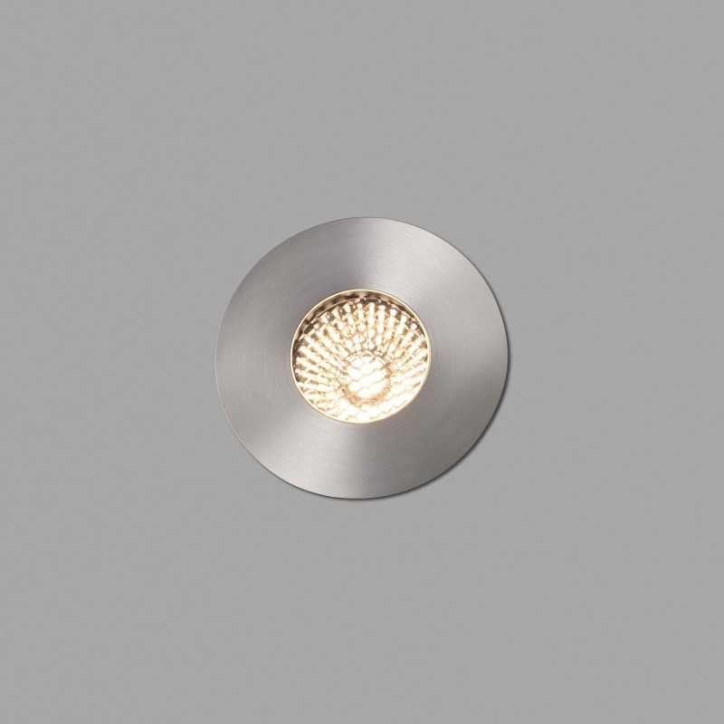 Lámpara suelo acero LED integrado acero cepillado AIZENAY