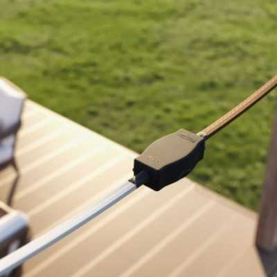 Empalme lineal para cable de guirnalda plano o redondo