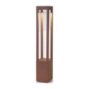 Lámpara suelo aluminio LED integrado marrón POIROND