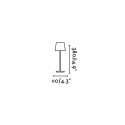 Lámpara sobremesa aluminio LED integrado blanco mate HAVANGE