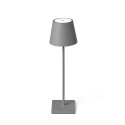 Lámpara sobremesa aluminio LED integrado gris RICOURT