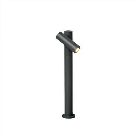 Lámpara suelo aluminio LED integrado gris MAZIRAT