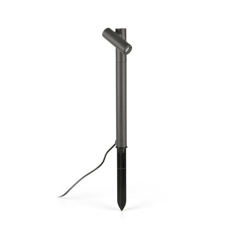 Lámpara suelo aluminio LED integrado gris POUZOL