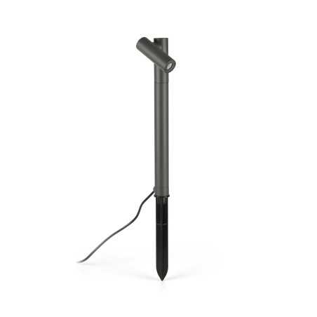 Lámpara suelo aluminio LED integrado gris POUZOL