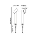 Lámpara suelo aluminio LED integrado gris POUZOL