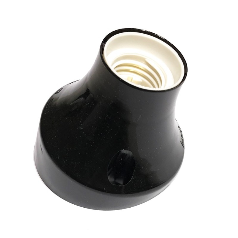 Lámpara aplique tipo zócalo plástico inclinado y negro