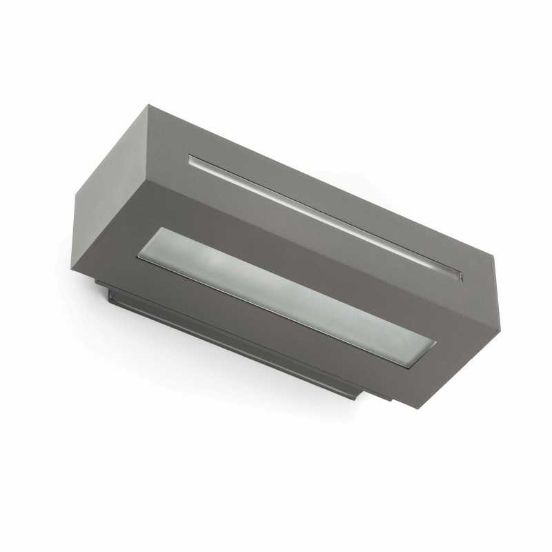 Lámpara pared aluminio E27 gris SONNAC