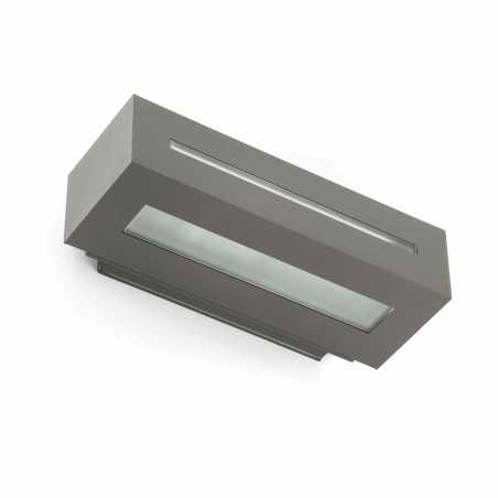 Lámpara pared aluminio E27 gris SONNAC