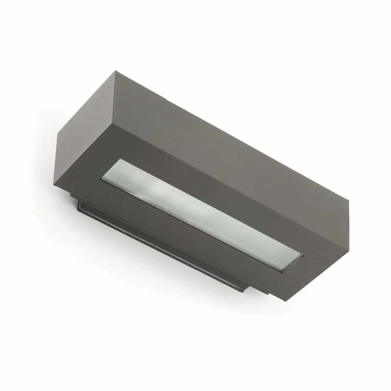 Lámpara pared aluminio E27 gris NEUILH