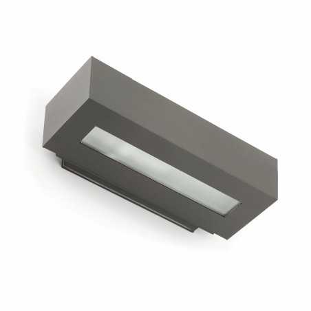 Lámpara pared aluminio E27 gris NEUILH