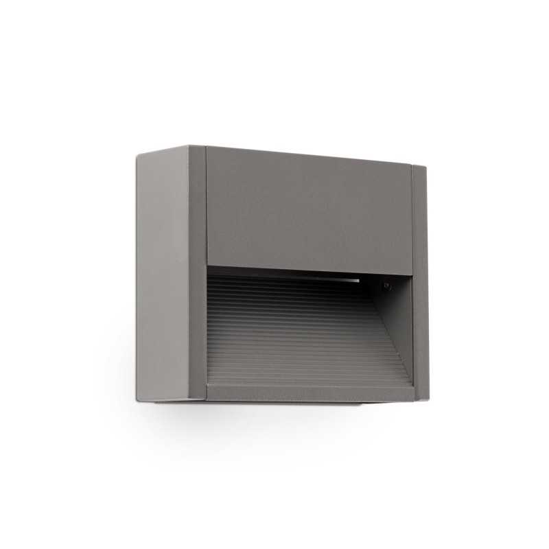 Lámpara pared aluminio LED integrado gris BRENAT