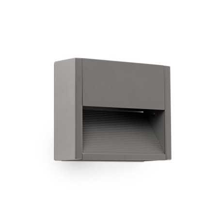 Lámpara pared aluminio LED integrado gris BRENAT
