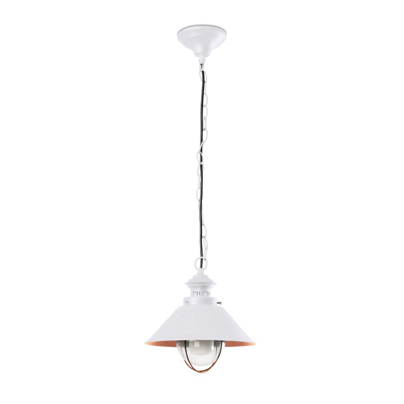 Lámpara techo acero E27 blanco mate ROSETTE