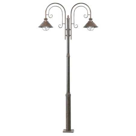 Lámpara suelo acero E27 óxido ALLERET