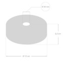 Soporte de madera de 120mm diámetro con una salida XXL