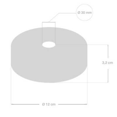Soporte de madera de 120mm diámetro con una salida XXL